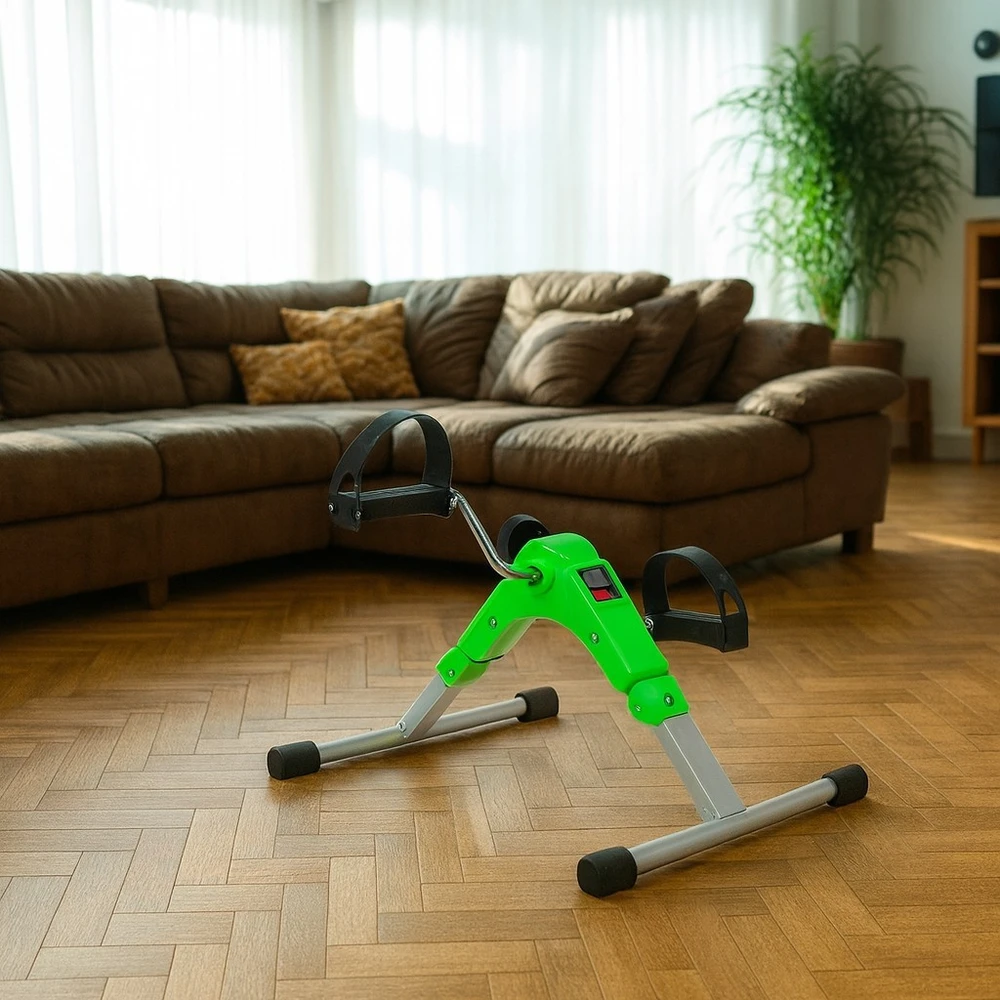 Bauerkraft Sulankstomas treniruoklis dviračiui, reabilitacinis, rotorinis, 2in1, LCD ekranas, žalias