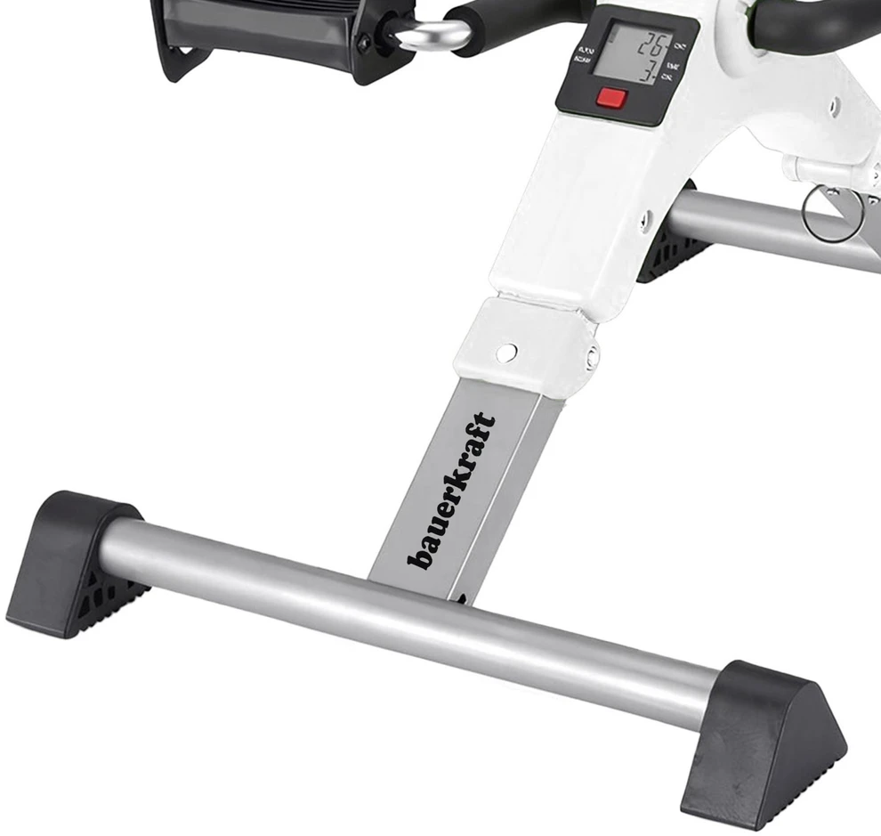 Bauerkraft Sulankstomas treniruoklis dviračiui, reabilitacinis, rotorinis, 2in1, LCD ekranas, baltas