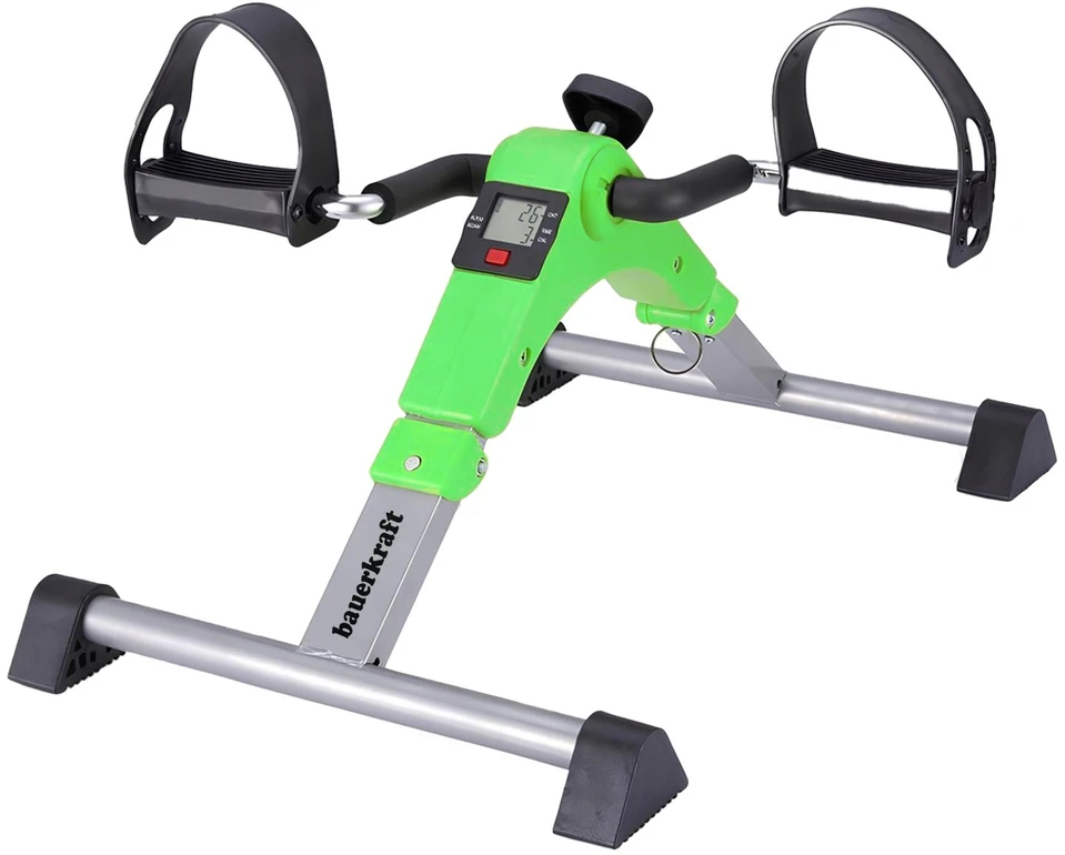 Bauerkraft Sulankstomas treniruoklis dviračiui, reabilitacinis, rotorinis, 2in1, LCD ekranas, žalias