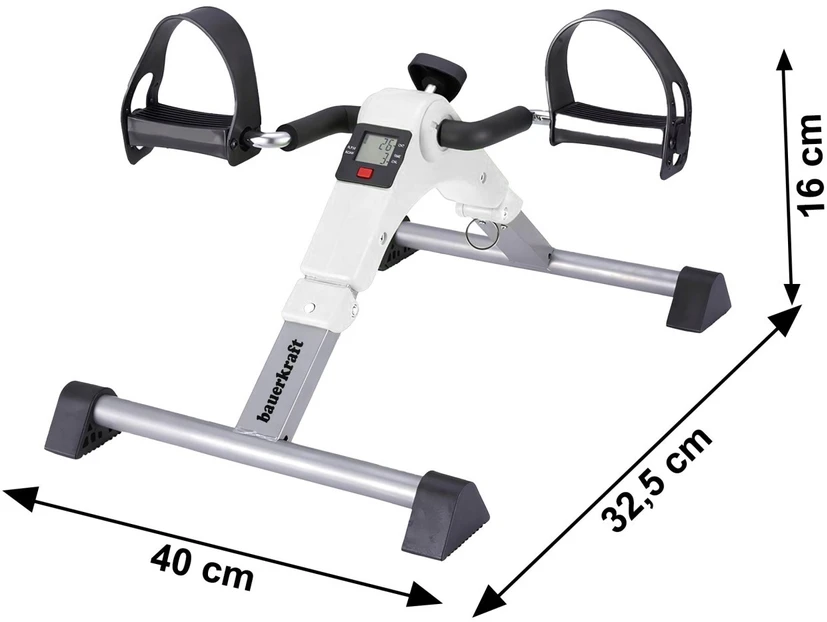 Bauerkraft Sulankstomas treniruoklis dviračiui, reabilitacinis, rotorinis, 2in1, LCD ekranas, baltas