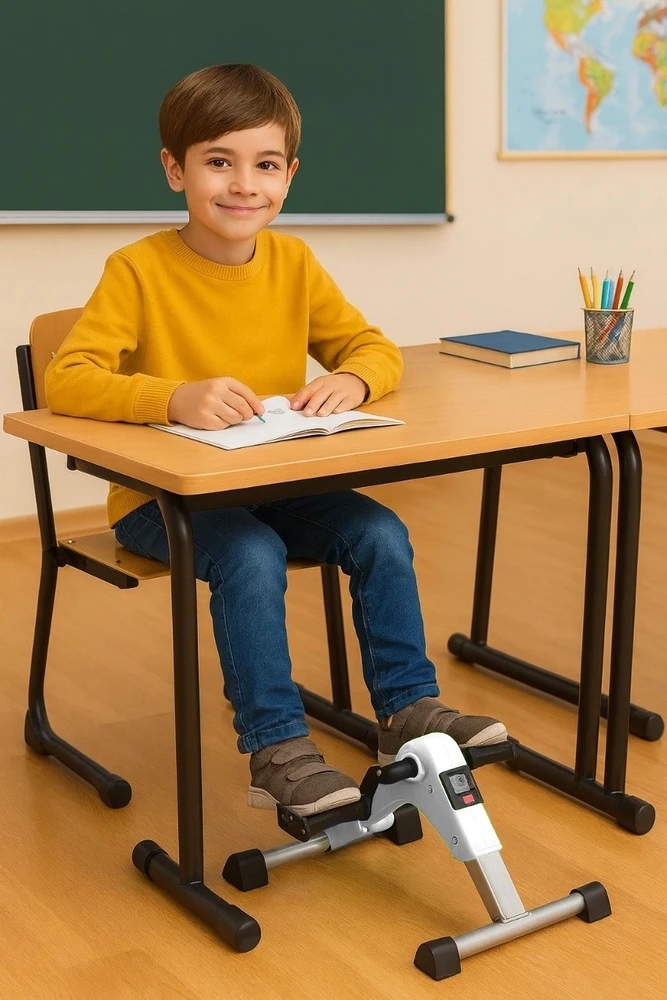 Bauerkraft Sulankstomas treniruoklis dviračiui, reabilitacinis, rotorinis, 2in1, LCD ekranas, baltas