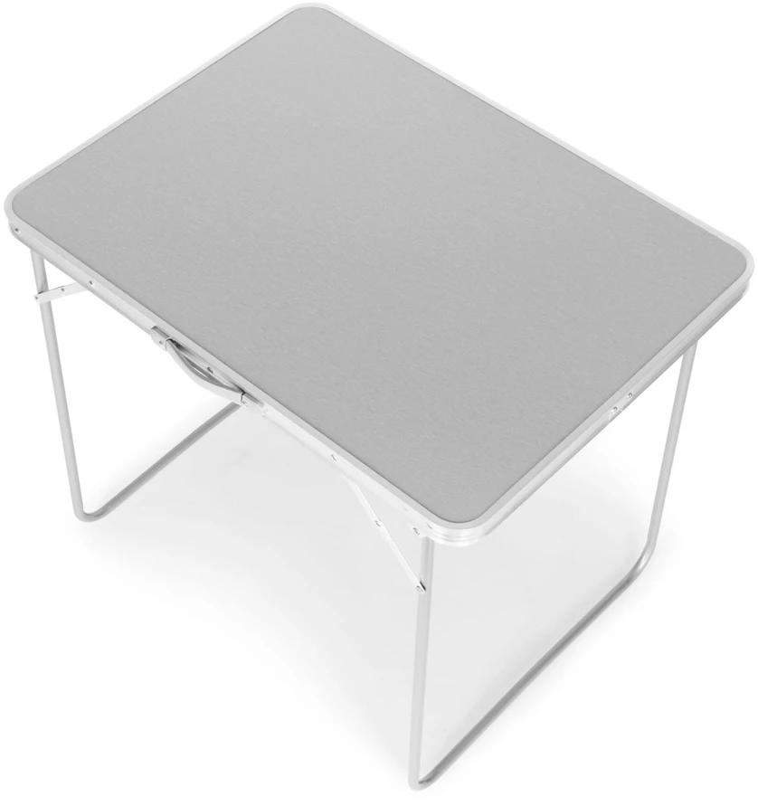 Bauerkraft Sulankstomas turizmo staliukas su lagaminu ir rankena 80x60x70 cm sidabro spalvos