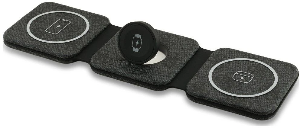 Guess PU 4G MagSafe belaidis įkroviklis 3v1 juodos spalvos