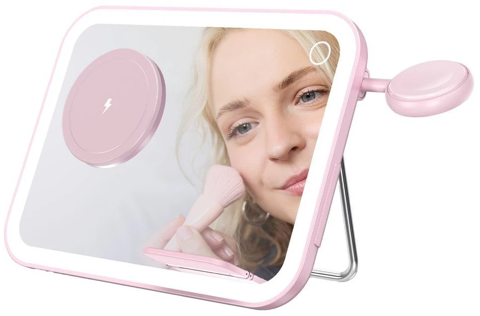 Forcell Belaidė 3in1 krovimo stotelė su veidrodžiu rožinė