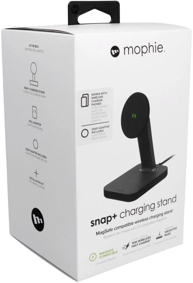 Zagg Belaidis įkroviklis „Mophie 15W“, suderinamas su „MagSafe Snap+“, juodas