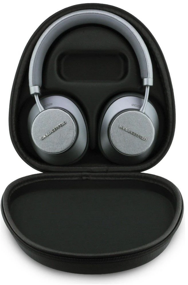 Belaidės ausinės ANC Karl Lagerfeld Saffiano Elongated KF003082 pilkas