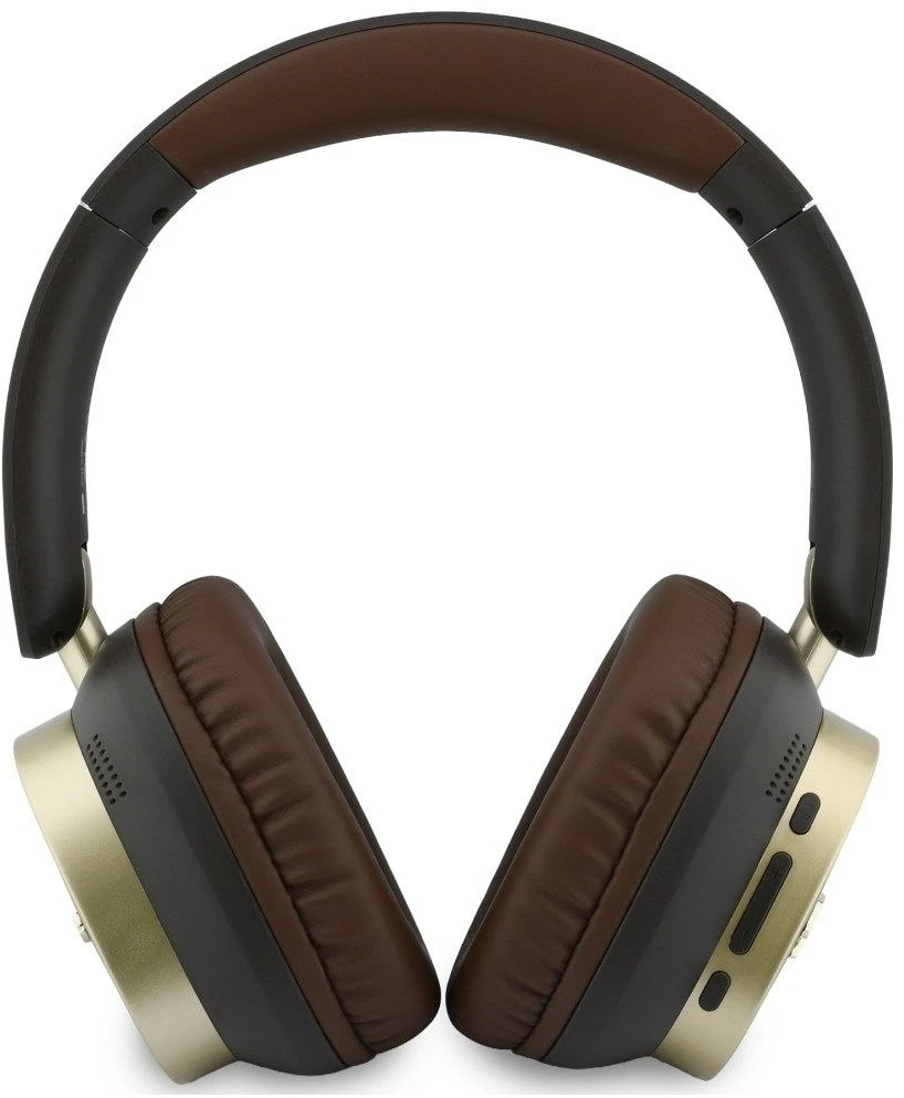 „Guess“ „Bluetooth“ ENC „Rectangle Metal Script“ ausinės, rudos spalvos