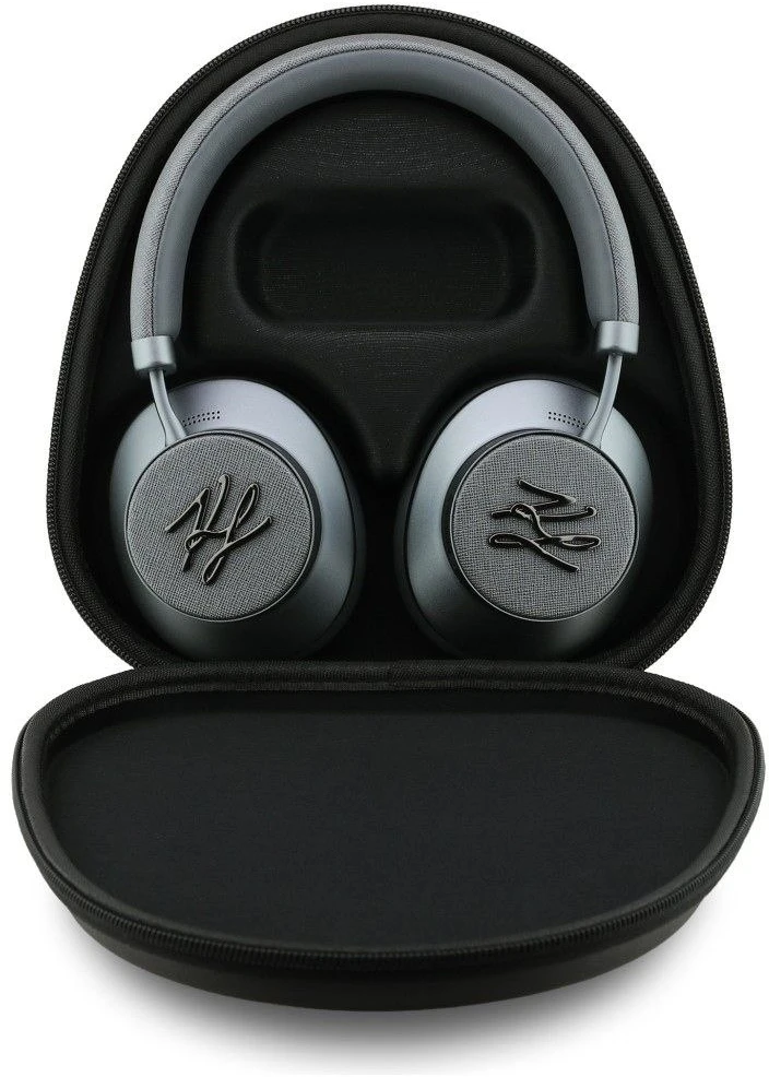 Belaidės ausinės ANC Karl Lagerfeld Grained Initials KF003084 pilkas