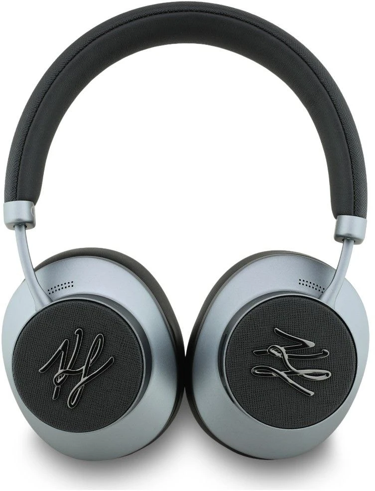 Belaidės ausinės ANC Karl Lagerfeld Grained Initials KF003083 juodas