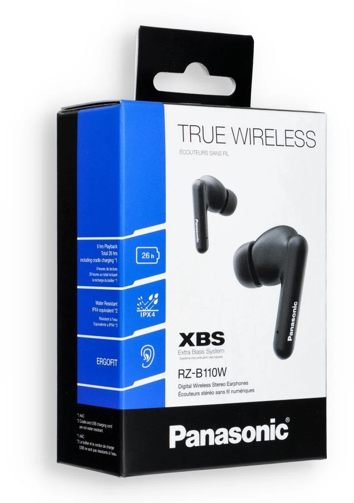 Panasonic Ausinės | RZ-B110WDE-K | Bluetooth | į ausis įkišamos | Mikrofonas | Belaidės | Juodas