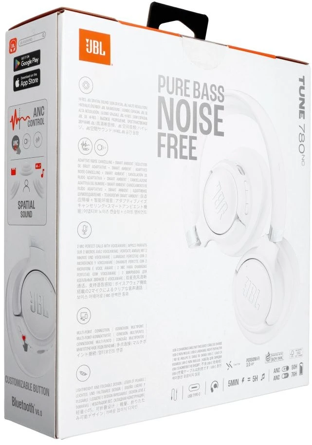 Belaidės ausinės JBL Tune 780NC baltas