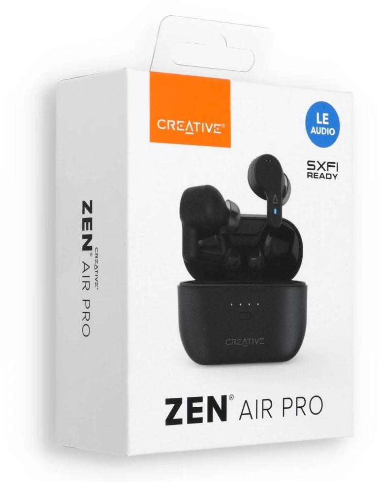 Creative ausinės belaidės Zen Air Pro juodos spalvos Bluetooth LE Audio ANC