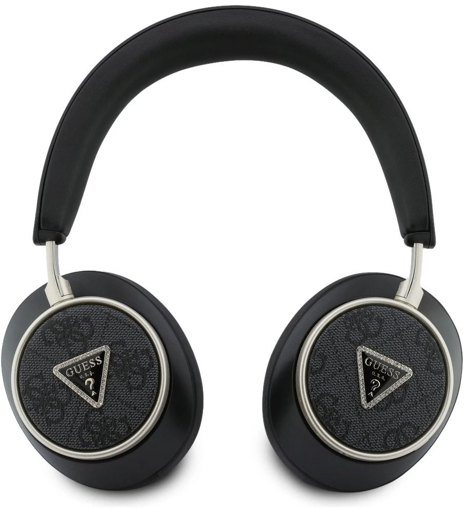 Ausinės Guess PU 4G Triangle Logo ENC Belaidės Headphone Juodas
