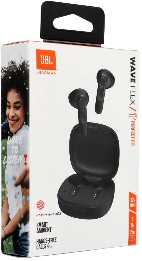 Belaidės Ausinės JBL Wave Flex, Juodos spalvos