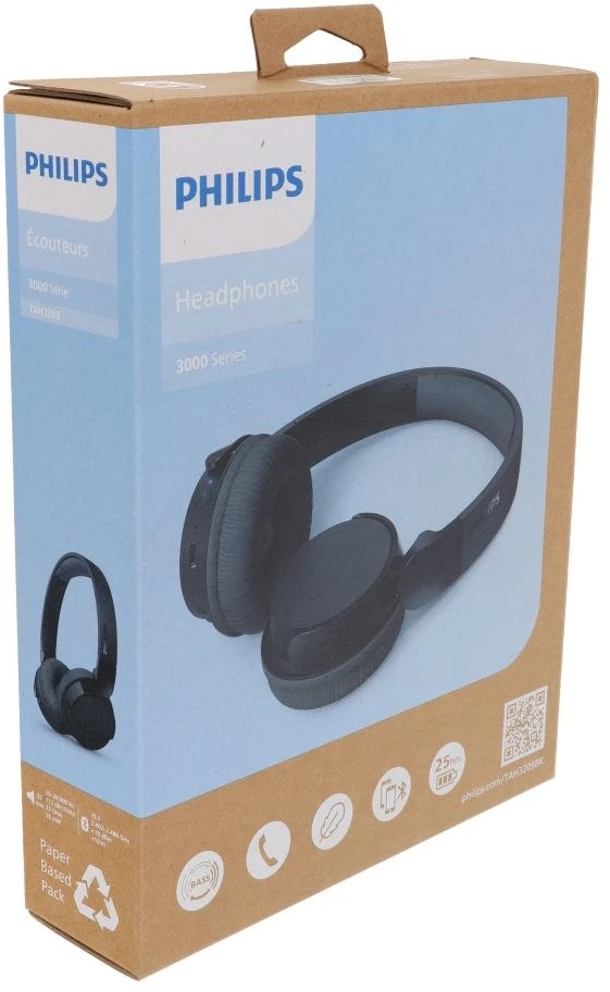 Ausinės Philips TAH3209BK/00, Juodos