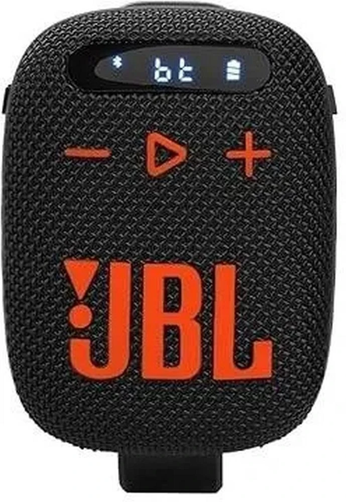 Wireless speaker JBL Wind 3 with handlebar holder juodas and oranžinis