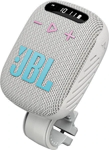 Store24 Belaidė kolonėlė JBL Wind 3 su laikikliu ant vairo, pilkos spalvos
