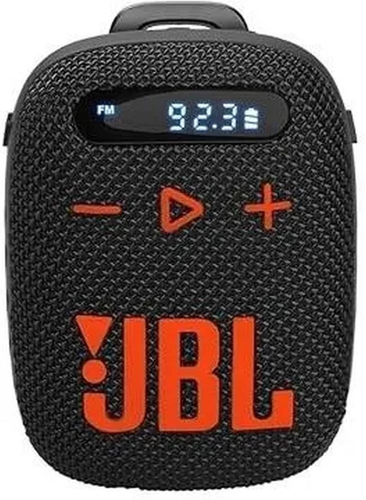 Wireless speaker JBL Wind 3 with handlebar holder juodas and oranžinis