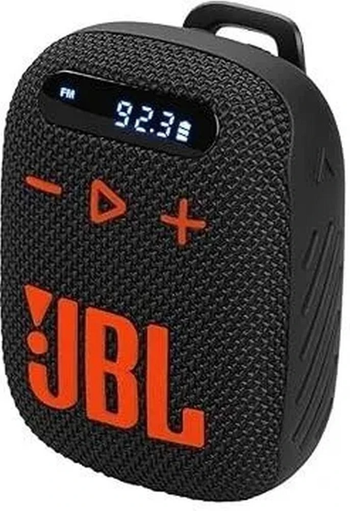 Wireless speaker JBL Wind 3 with handlebar holder juodas and oranžinis