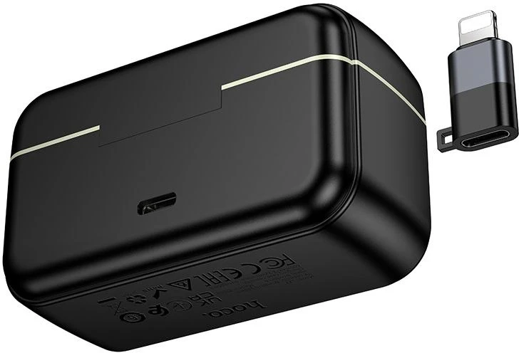 Belaidžiai mikrofonai 2in1 „Lightning“ / USB C Hoco L22 juodas