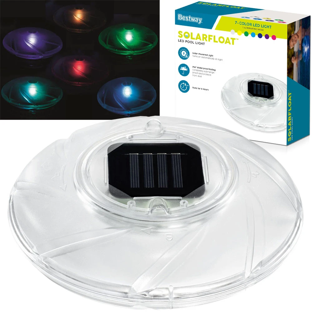 Bestway saulės energija varomas baseino šviestuvas, 18 cm skersmens, 58111