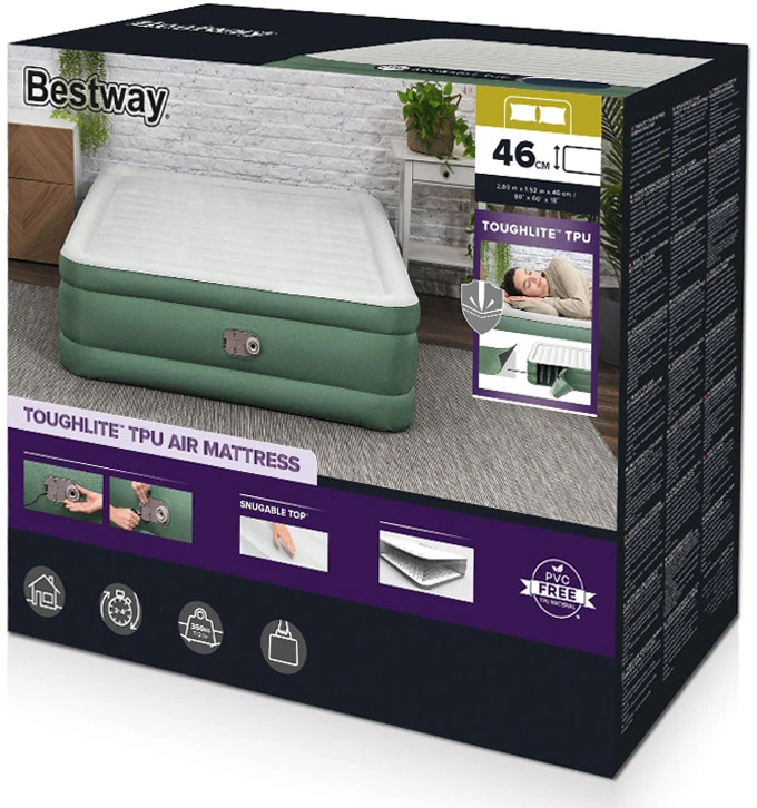 "Bestway" pripučiamas dvivietis pripučiamas čiužinys 203x152x46cm 69646