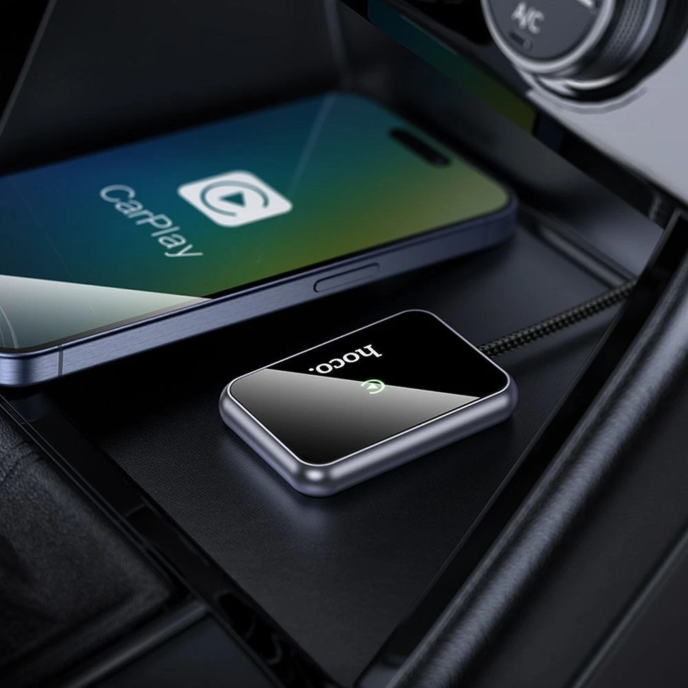 Wireless CarPlay adapter Hoco USB A / USB C HU1 juodas