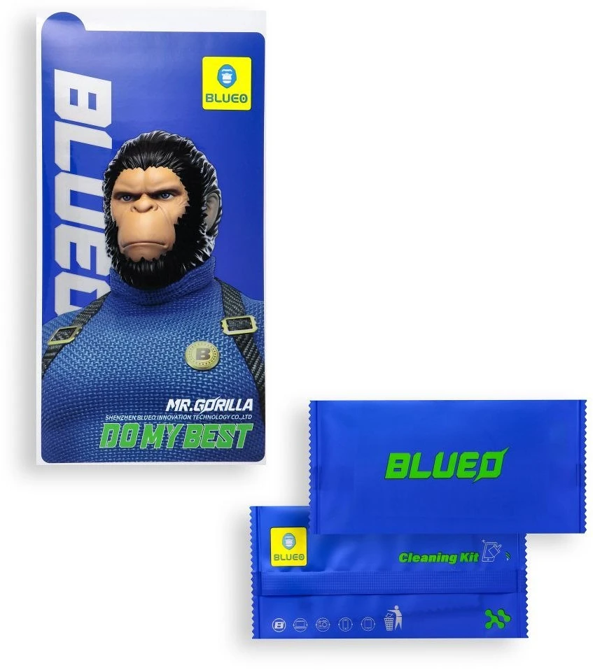 Blueo 5D Mr. Monkey Glass - Apple iPhone 15 Pro Max juodas (Airbag Anti-broken)
