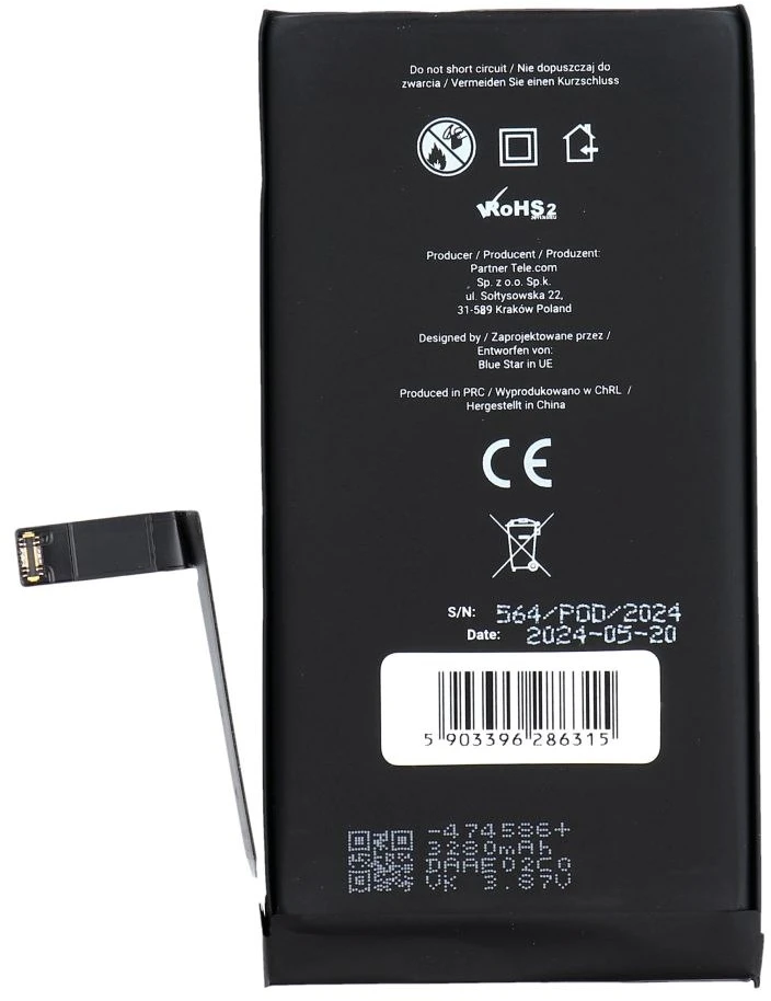 BlueStar iPhone 14 3279 mAh baterija Blue Star HQ