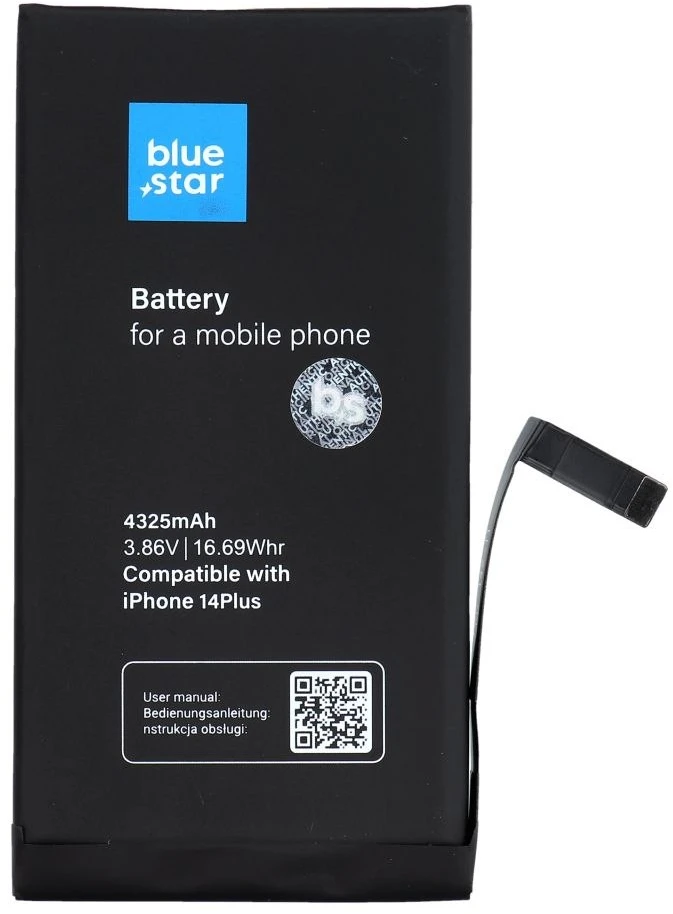 BlueStar iPhone 14 PLUS 4325 mAh baterija, Blue Star HQ