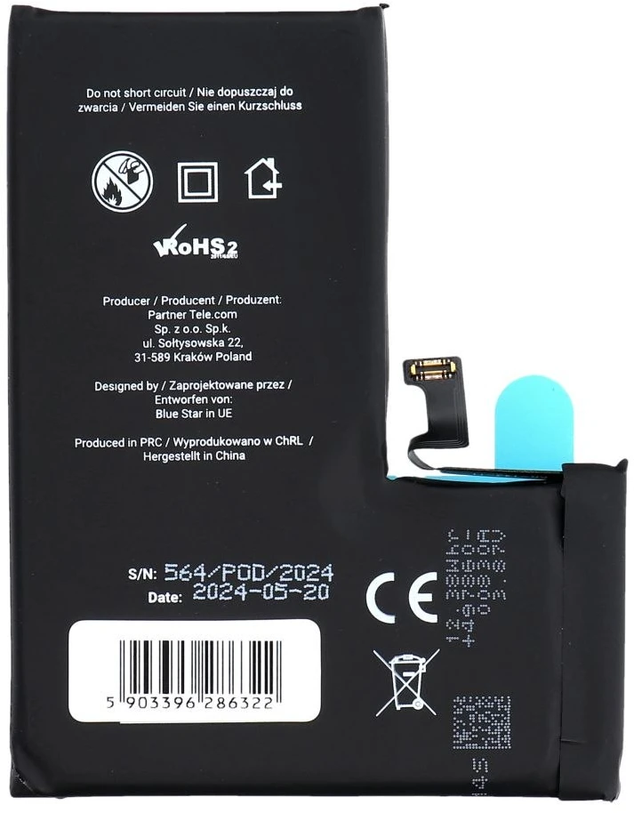 BlueStar iPhone 14 PRO baterija 3200 mAh Blue Star HQ