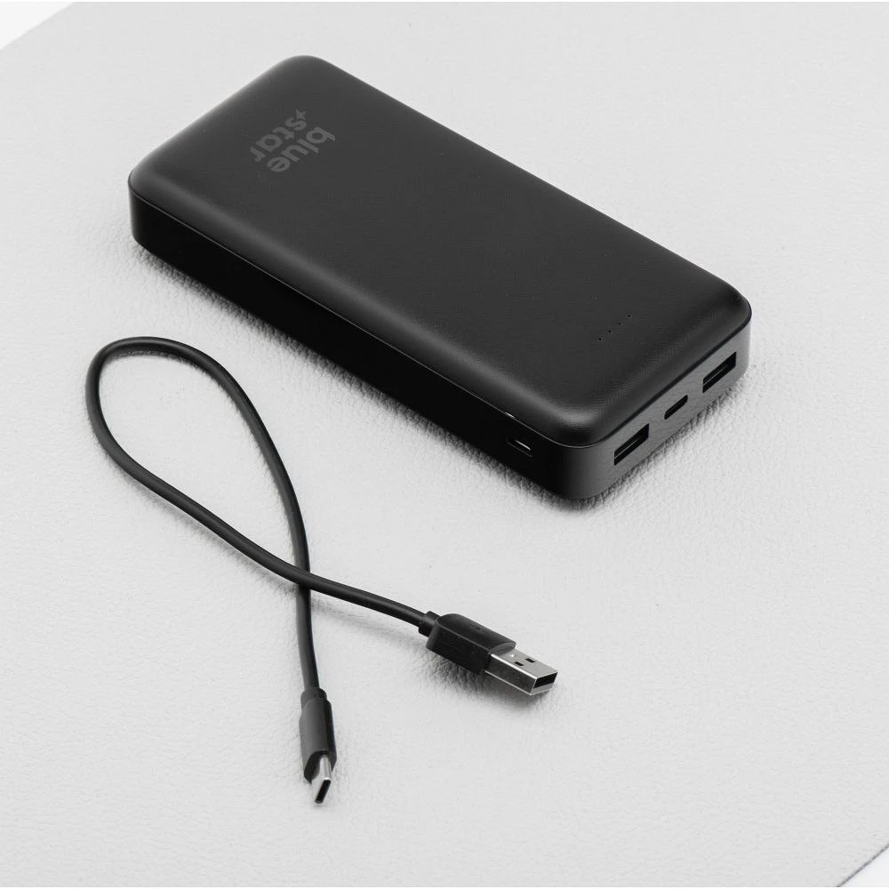 BlueStar Powerbank Blue Star W2015 2.1A 20000 mAh juodas