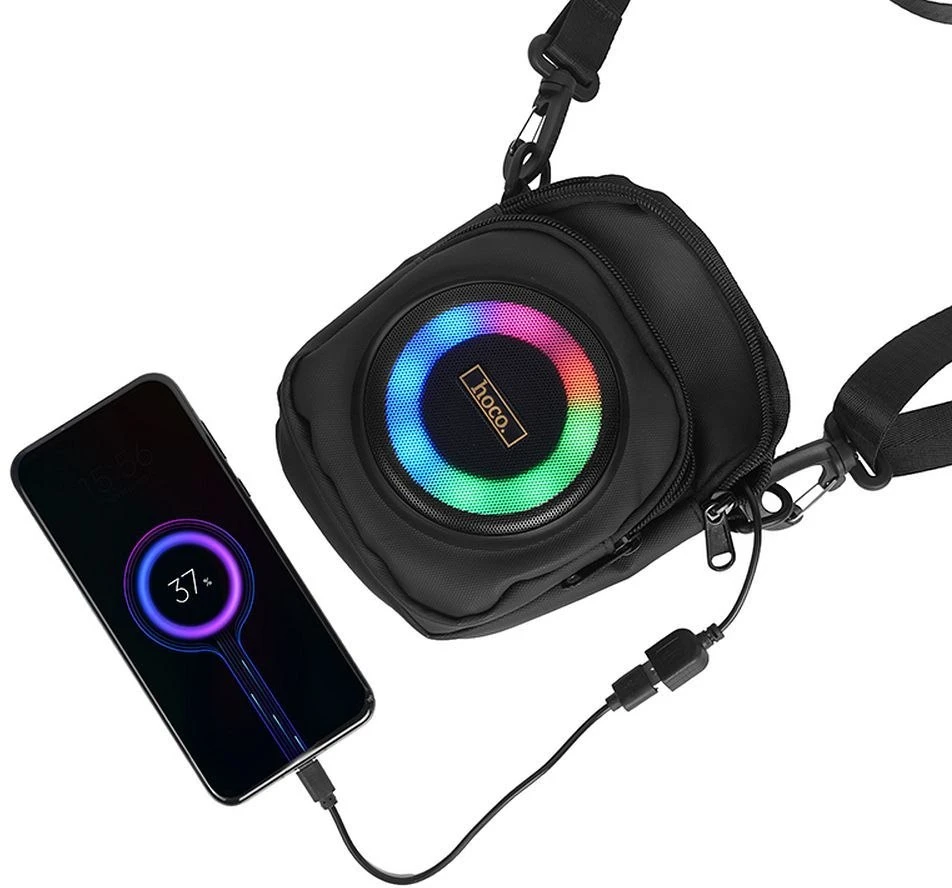 „Bluetooth“ garsiakalbis, 8W, 3 val., krepšio formos, 1,5 l, Hoco HC41, juodas