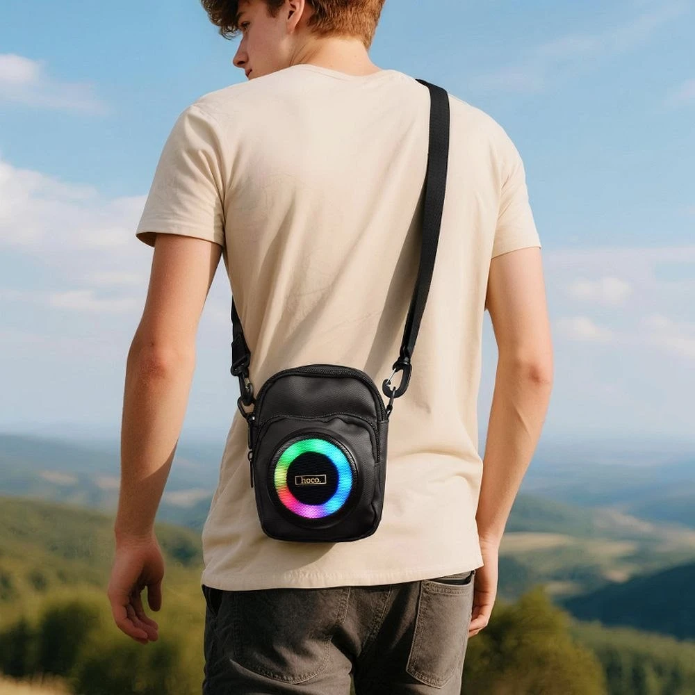 „Bluetooth“ garsiakalbis, 8W, 3 val., krepšio formos, 1,5 l, Hoco HC41, juodas
