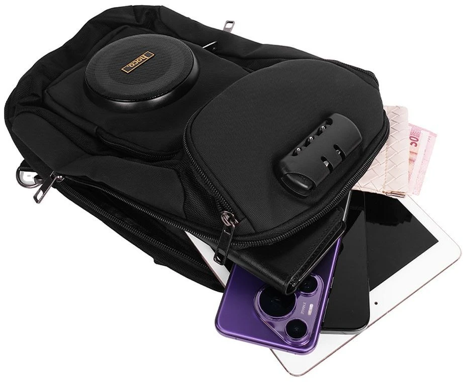 „Bluetooth“ garsiakalbis, 8W, 3h, kuprinės formos, 6L, Hoco HC42, juodas