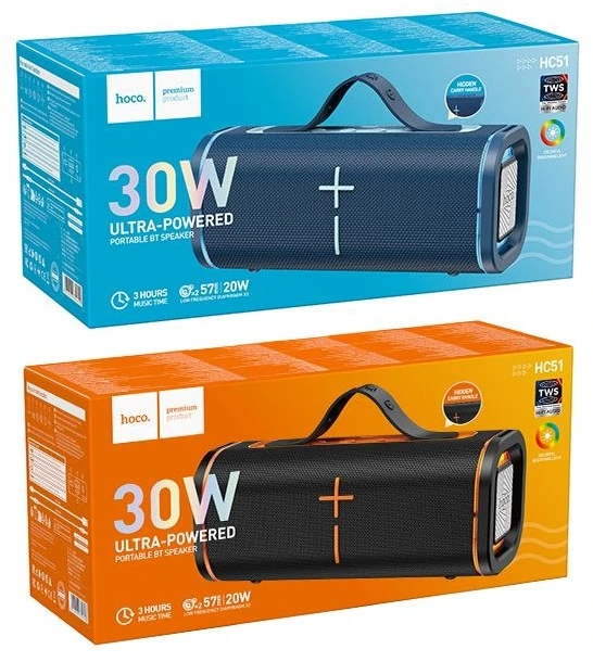 Bluetooth garsiakalbis 30W 5h Hoco HC51 mėlynas