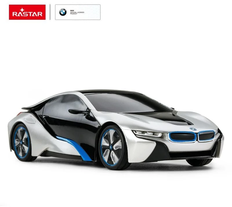 BMW I8 R/C mastelis 1:24 Rastar 48400 sidabrinis nuotoliniu būdu valdomas automobilis