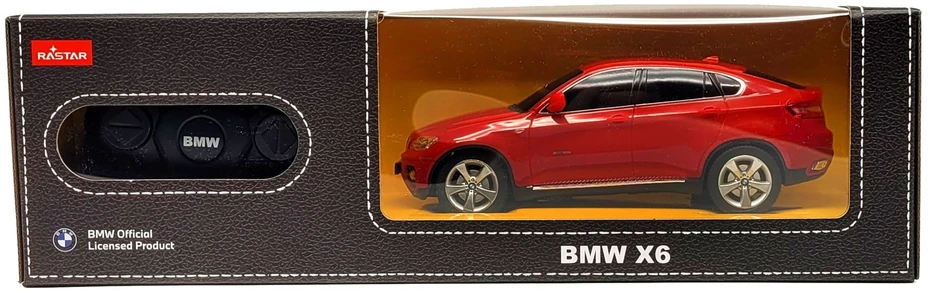 BMW X6 mastelio 1:24 Rastar 31700 raudonas valdomas automobilis
