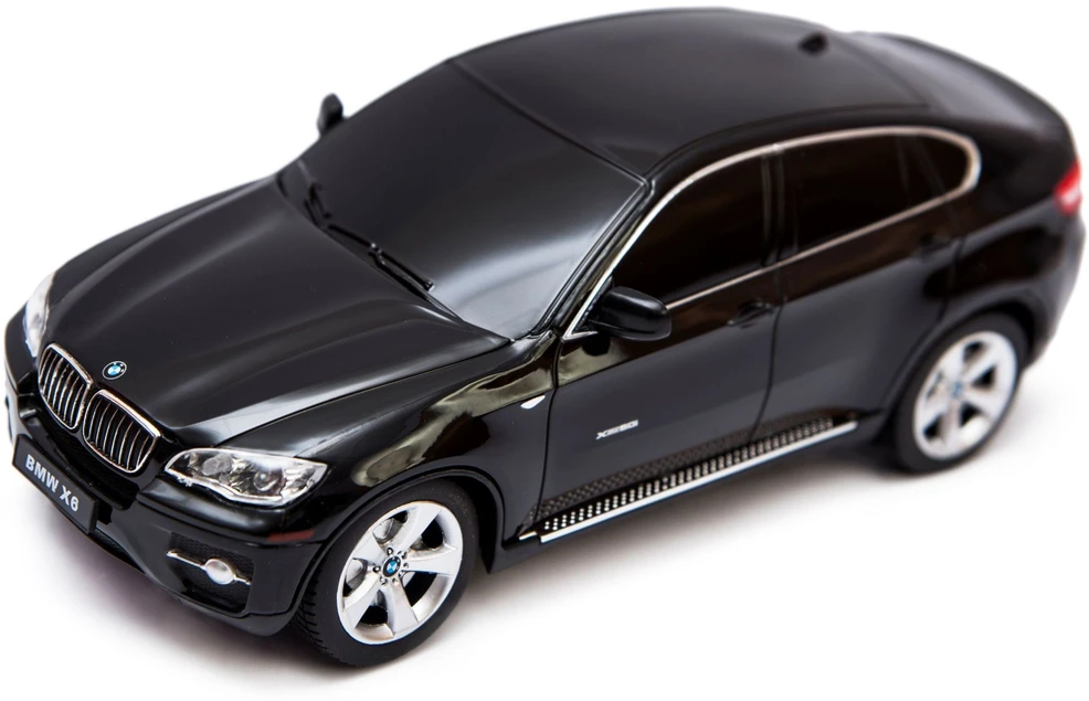 BMW X6 mastelio 1:24 Rastar 31700 valdomas juodas automobilis