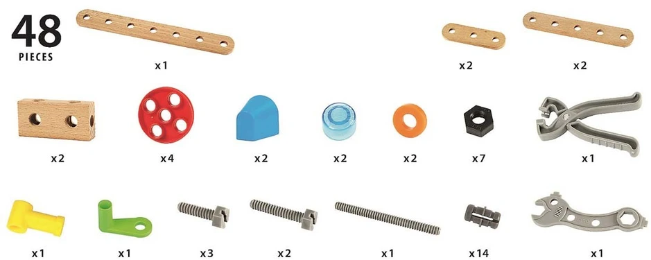 BRIO - Statybų rinkinys pradedantiesiems - 49 detalės (34586)