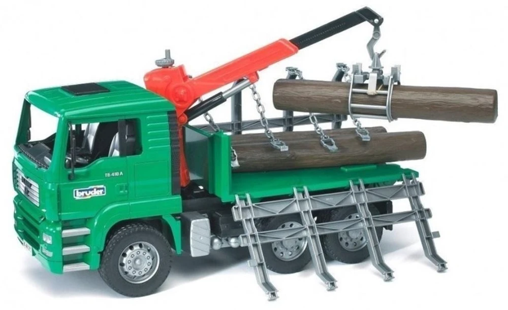 BRUDER 1:16 miškovežis MAN Metsaveo su kranu, 02769
