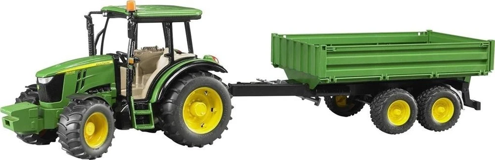 BRUDER John Deere 5115 M su priekaba 02108