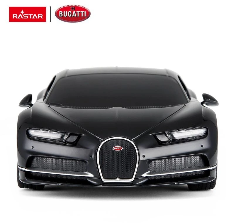 Bugatti Chiron R/C mastelis 1:24 Rastar 76100 valdomas juodas automobilis