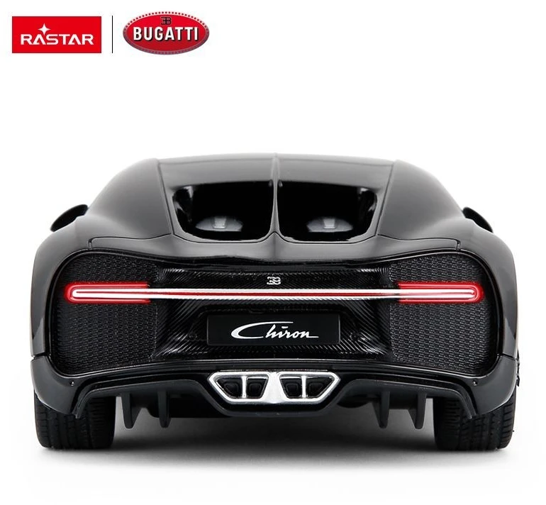 Bugatti Chiron R/C mastelis 1:24 Rastar 76100 valdomas juodas automobilis