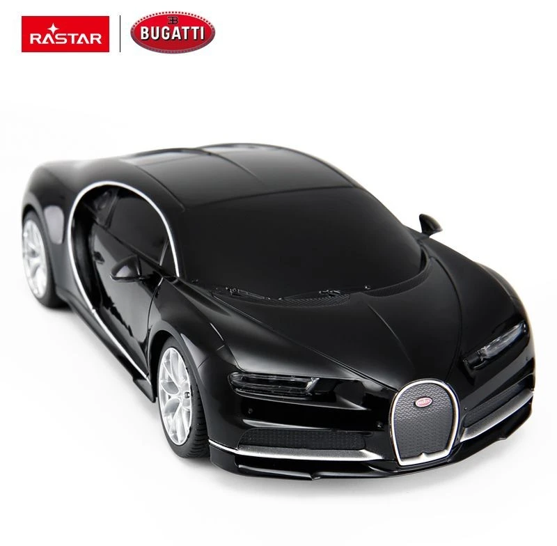 Bugatti Chiron R/C mastelis 1:24 Rastar 76100 valdomas juodas automobilis