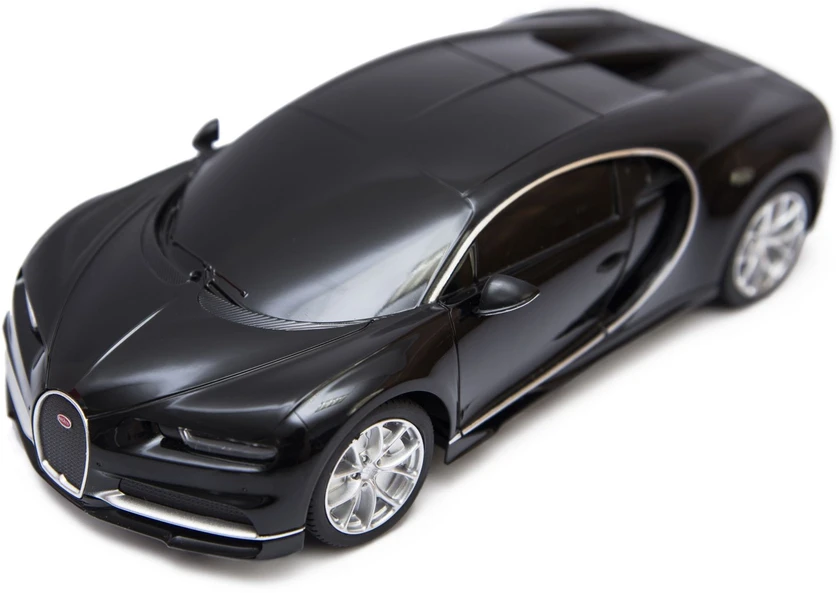 Bugatti Chiron R/C mastelis 1:24 Rastar 76100 valdomas juodas automobilis