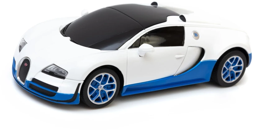 Bugatti Veyron Grand Sport mastelio 1:24 Rastar 47000 valdomas baltas automobilis