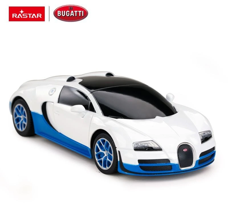 Bugatti Veyron Grand Sport mastelio 1:24 Rastar 47000 valdomas baltas automobilis