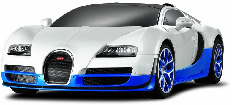 Bugatti Veyron Grand Sport mastelio 1:24 Rastar 47000 valdomas baltas automobilis