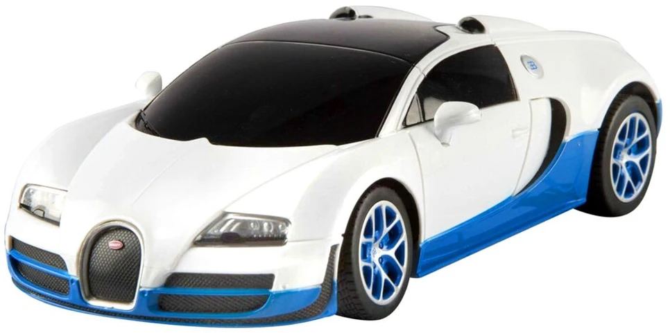 Bugatti Veyron Grand Sport mastelio 1:24 Rastar 47000 valdomas baltas automobilis